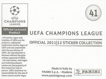 2011-12 Panini UEFA Champions League Stickers #41 Vincent Kompany Back