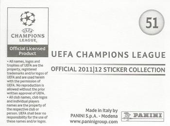 2011-12 Panini UEFA Champions League Stickers #51 David Silva Back