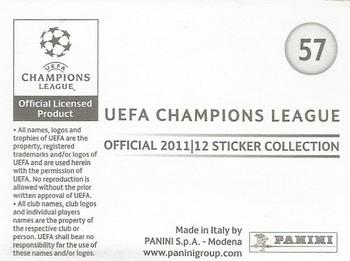 2011-12 Panini UEFA Champions League Stickers #57 Morgan de Sanctis Back