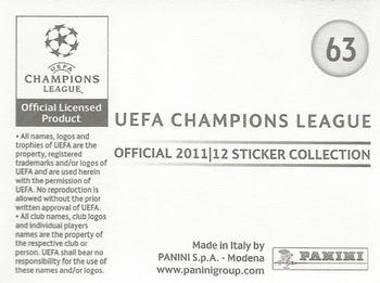 2011-12 Panini UEFA Champions League Stickers #63 Juan Camilo Zúñiga Back