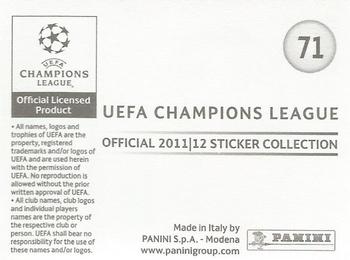 2011-12 Panini UEFA Champions League Stickers #71 Edinson Cavani Back