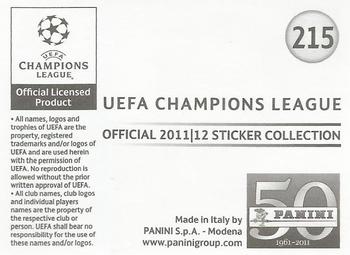 2011-12 Panini UEFA Champions League Stickers #215 Marcelo Back