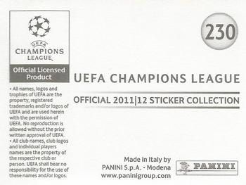 2011-12 Panini UEFA Champions League Stickers #230 Anthony Reveillere Back