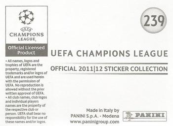 2011-12 Panini UEFA Champions League Stickers #239 Jeremy Pied Back