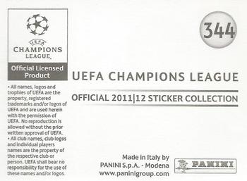 2011-12 Panini UEFA Champions League Stickers #344 Jelle Vossen Back