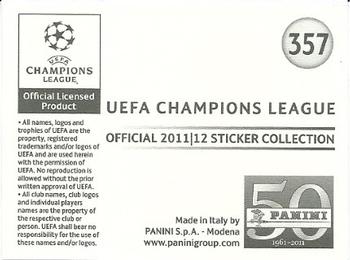 2011-12 Panini UEFA Champions League Stickers #357 Tomas Rosicky Back