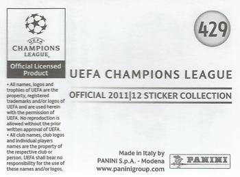 2011-12 Panini UEFA Champions League Stickers #429 Hulk Back