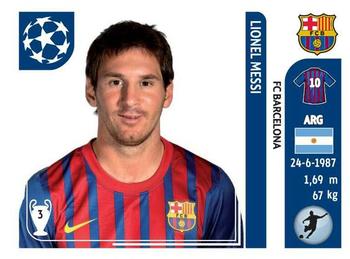 2011-12 Panini UEFA Champions League Stickers #496 Lionel Messi Front