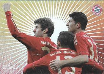 2012 Panini FC Bayern Munchen #64 Thomas Müller / Rafinha / Mario Gomez Front