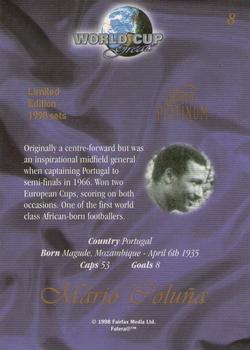 1998 Futera World Cup Greats Platinum #8 Mario Coluna Back