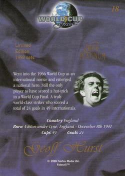 1998 Futera World Cup Greats Platinum #18 Geoff Hurst Back