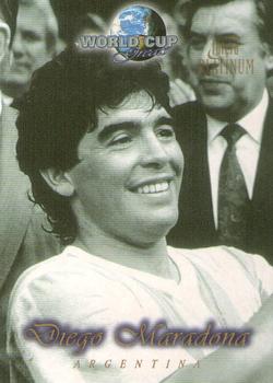 1998 Futera World Cup Greats Platinum #27 Diego Maradona Front