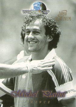 1998 Futera World Cup Greats Platinum #36 Michel Platini Front