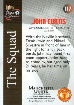 2000 Futera Fans Selection Manchester United #117 John Curtis Back