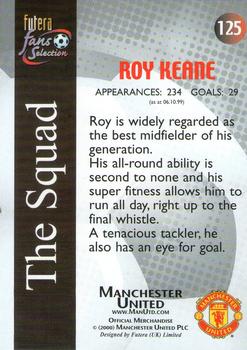 2000 Futera Fans Selection Manchester United #125 Roy Keane Back