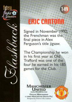 2000 Futera Fans Selection Manchester United #149 Eric Cantona Back
