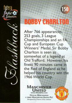 2000 Futera Fans Selection Manchester United #150 Bobby Charlton Back
