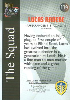 2000 Futera Fans Selection Leeds United #119 Lucas Radebe Back