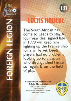 2000 Futera Fans Selection Leeds United #131 Lucas Radebe Back