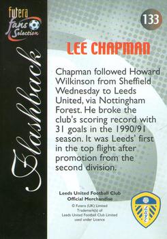 2000 Futera Fans Selection Leeds United #133 Lee Chapman Back