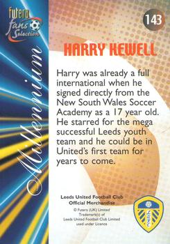 2000 Futera Fans Selection Leeds United #143 Harry Kewell Back