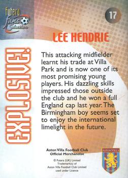 2000 Futera Fans Selection Aston Villa #17 Lee Hendrie Back