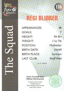 2000 Futera Fans Selection Celtic #116 Regi Blinker Back