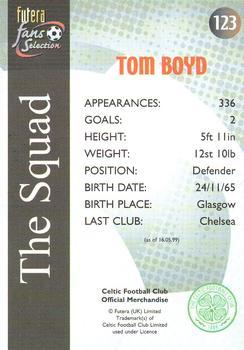2000 Futera Fans Selection Celtic #123 Tom Boyd Back
