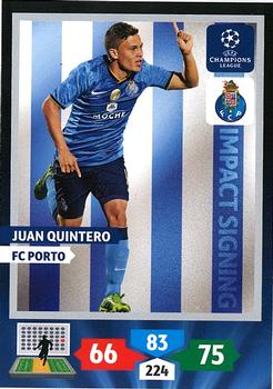 2013-14 Panini Adrenalyn XL UEFA Champions League - Impact Signings #NNO Juan Quintero Front