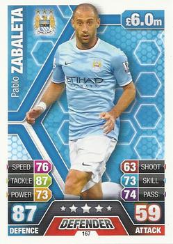 2013-14 Topps Match Attax Premier League #167 Pablo Zabaleta Front