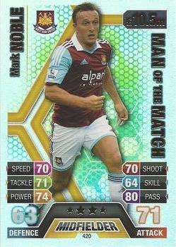 2013-14 Topps Match Attax Premier League #420 Mark Noble Front