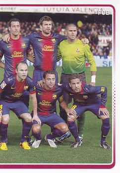 2012-13 Panini FC Barcelona Stickers #12 Lineup Front