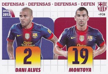 2012-13 Panini FC Barcelona Stickers #16 Dani Alves / Montoya Front