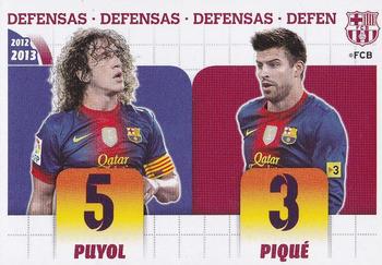 2012-13 Panini FC Barcelona Stickers #17 Puyol / Piqué Front