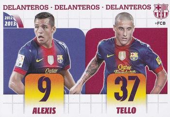 2012-13 Panini FC Barcelona Stickers #23 Alexis / Tello Front
