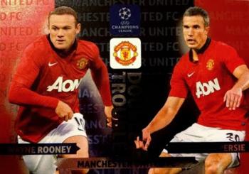 2013-14 Panini Adrenalyn XL UEFA Champions League - Double Trouble #NNO Wayne Rooney / Robin van Persie Front