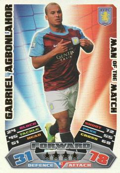 2011-12 Topps Match Attax Premier League Extra #M2 Gabriel Agbonlahor Front