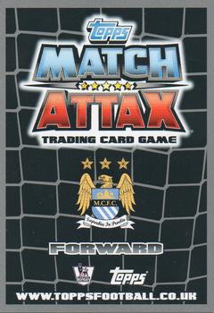 2011-12 Topps Match Attax Premier League Extra #H6 Sergio Aguero Back