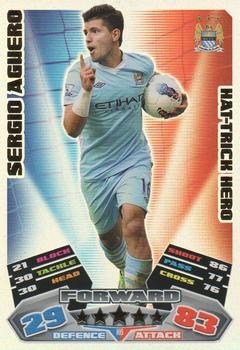 2011-12 Topps Match Attax Premier League Extra #H6 Sergio Aguero Front