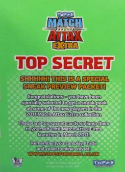2010-11 Topps Match Attax Premier League Extra #NNO Preview Card Back