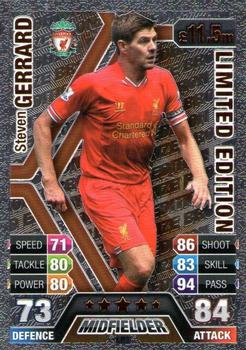 2013-14 Topps Match Attax Premier League - Limited Edition Bronze #LE3 Steven Gerrard Front