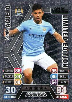2013-14 Topps Match Attax Premier League - Limited Edition Silver #LE4 Sergio Aguero Front
