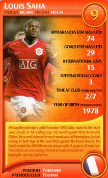 2007 Top Trumps Specials Manchester United #NNO Louis Saha Front