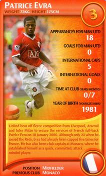 2007 Top Trumps Specials Manchester United #NNO Patrice Evra Front