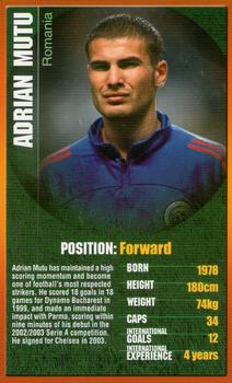 2004 Top Trumps European Football Stars #NNO Adrian Mutu Front