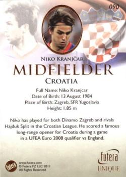 2011 Futera UNIQUE World Football #090 Niko Kranjcar Back