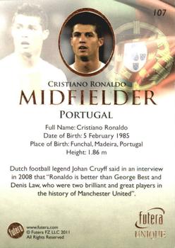 2011 Futera UNIQUE World Football #107 Cristiano Ronaldo Back