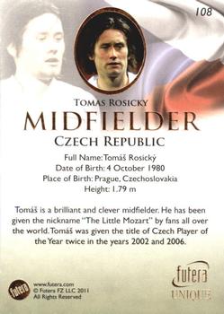 2011 Futera UNIQUE World Football #108 Tomas Rosicky Back