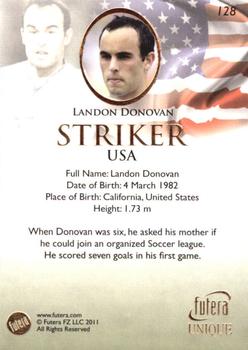 2011 Futera UNIQUE World Football #128 Landon Donovan Back