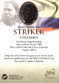 2011 Futera UNIQUE World Football #150 Hugo Rodallega Back